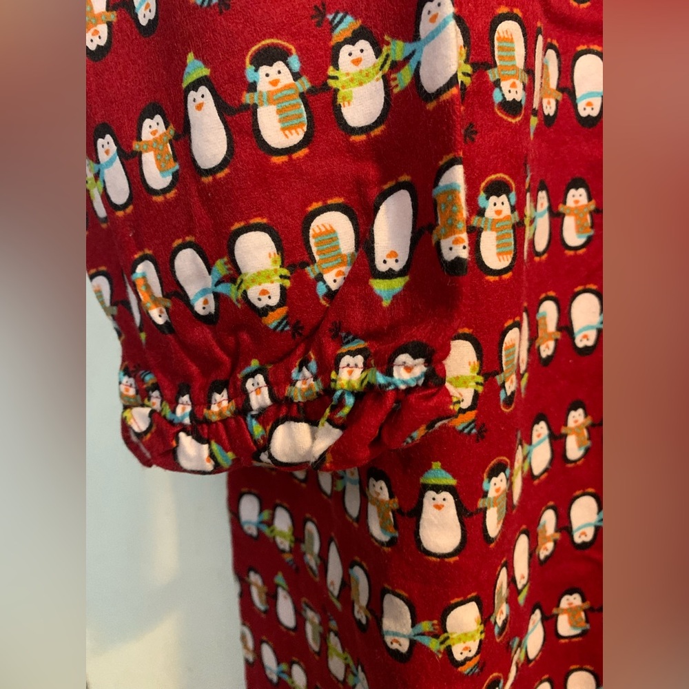 Flannel People Women's Red Printed Long Nightgown Robe - Picture 6 of 14